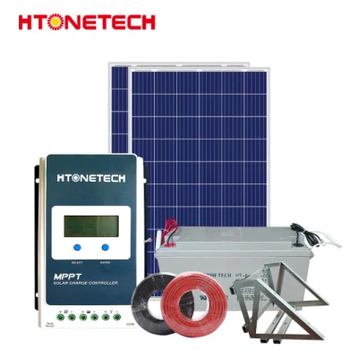Htonetech fuera de la red Conjunto completo Sistema de energía solar Kit completo Fábrica China 500W 800W 1000W 1500W 2039W Sistemas de energía solar con desequilibrio trifásico